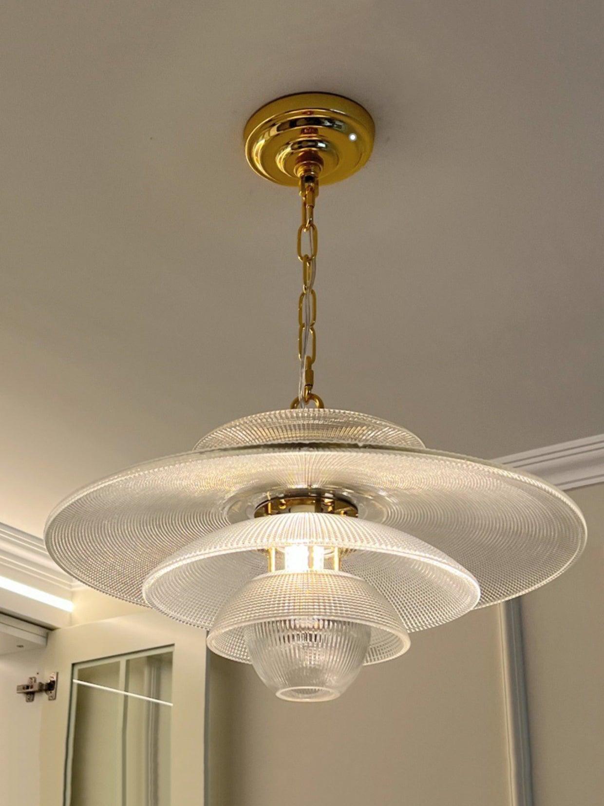 Grid Glass Pendant Light - Lamp Outdoor