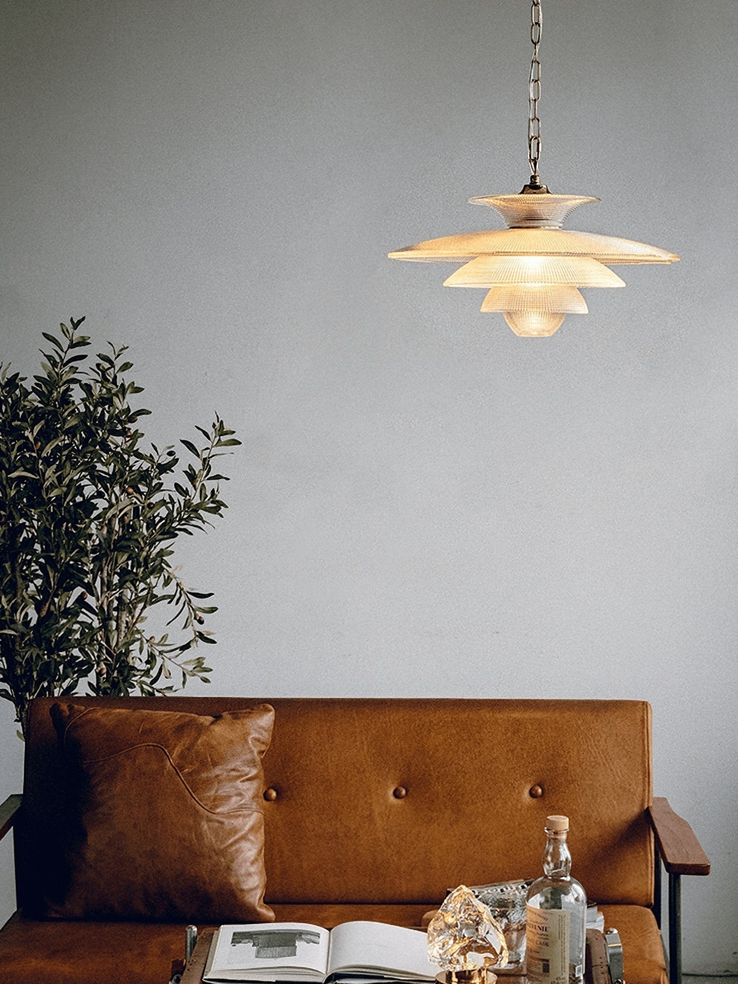 Grid Glass Pendant Light - Lamp Outdoor