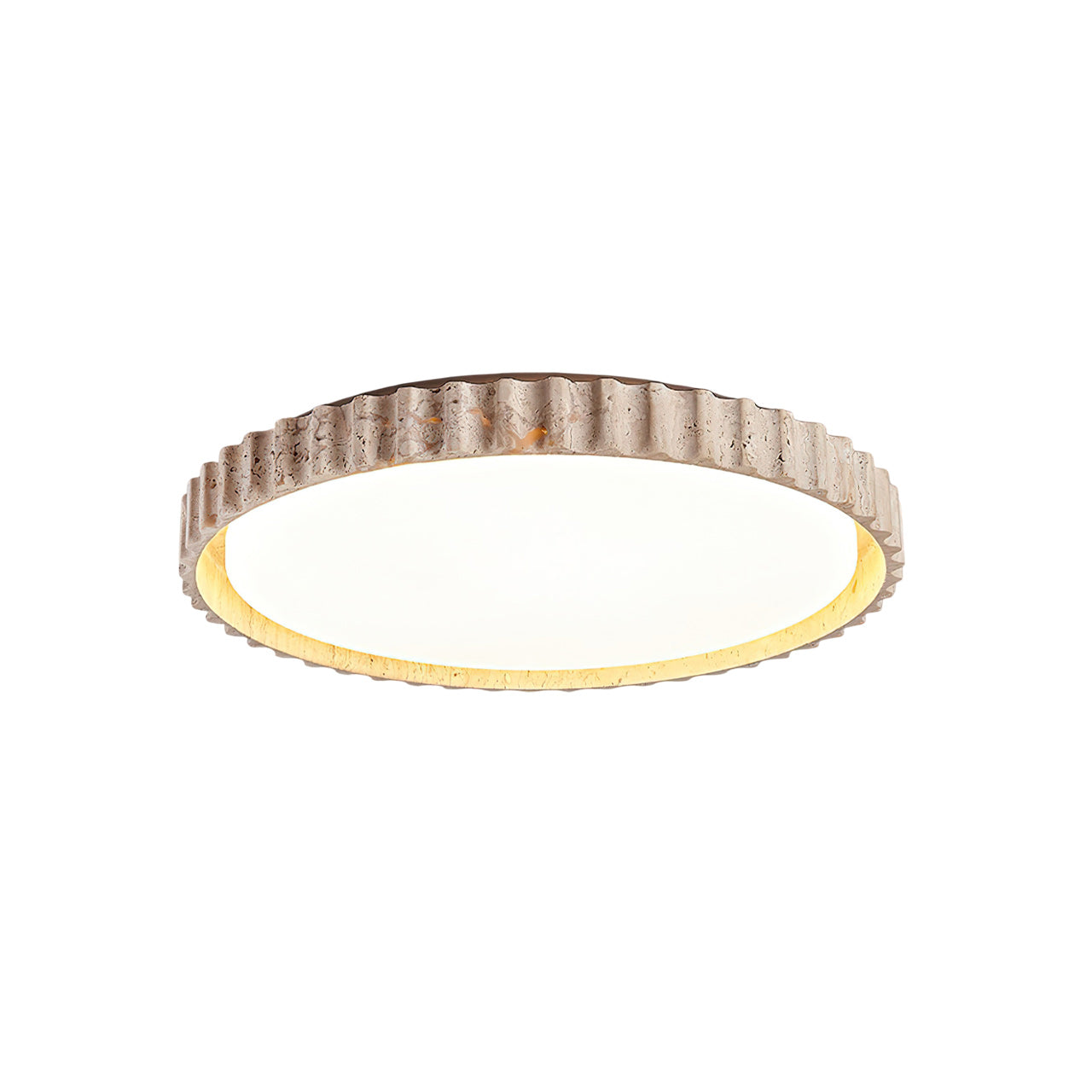 Grove Minimalist Travertine Ceiling Light