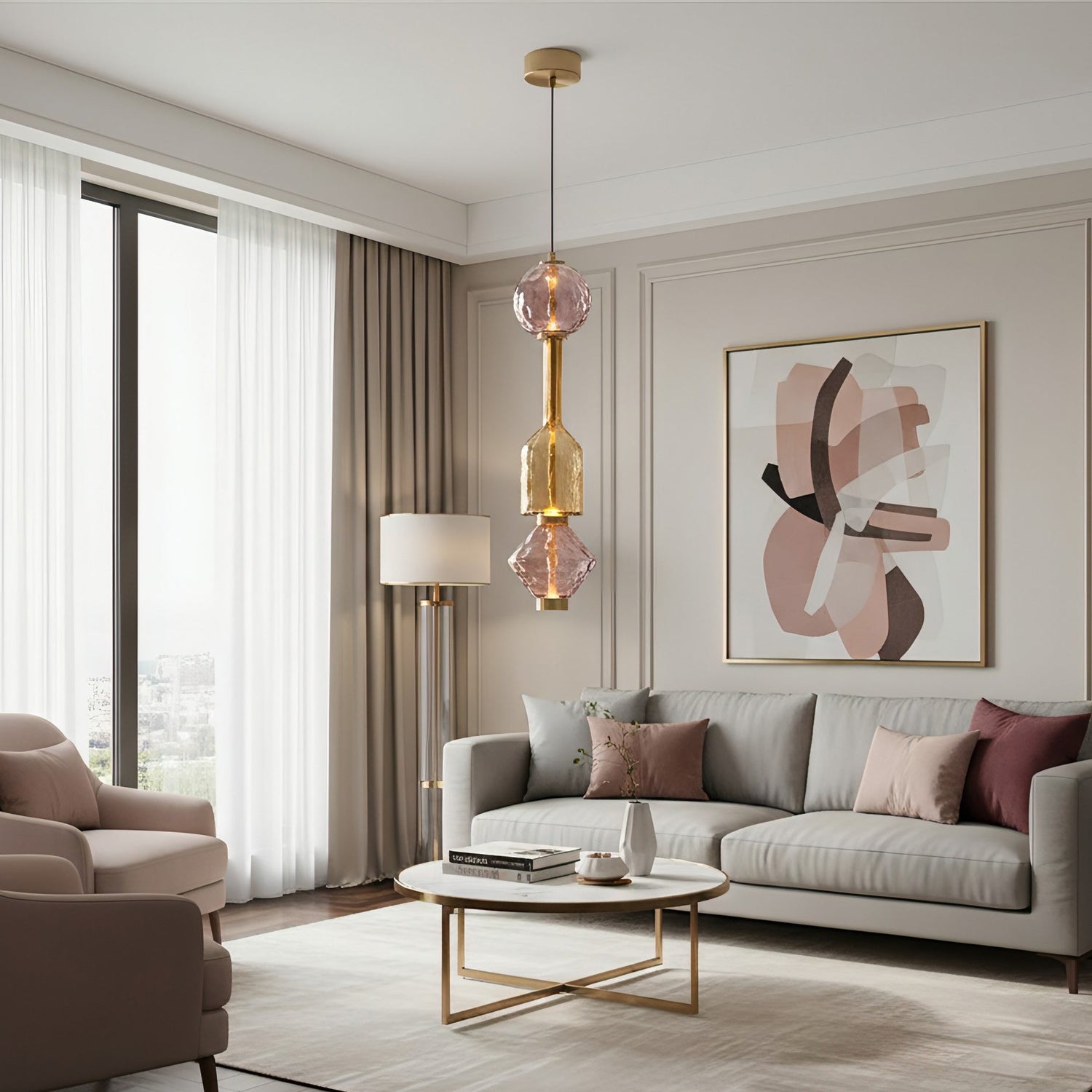 Gusto Modern Glass Pendant Light