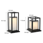 Outdoor Waterproof LED Black Modern Solar Fence Post Lights Pillar Lamp - Lamp Outdoor