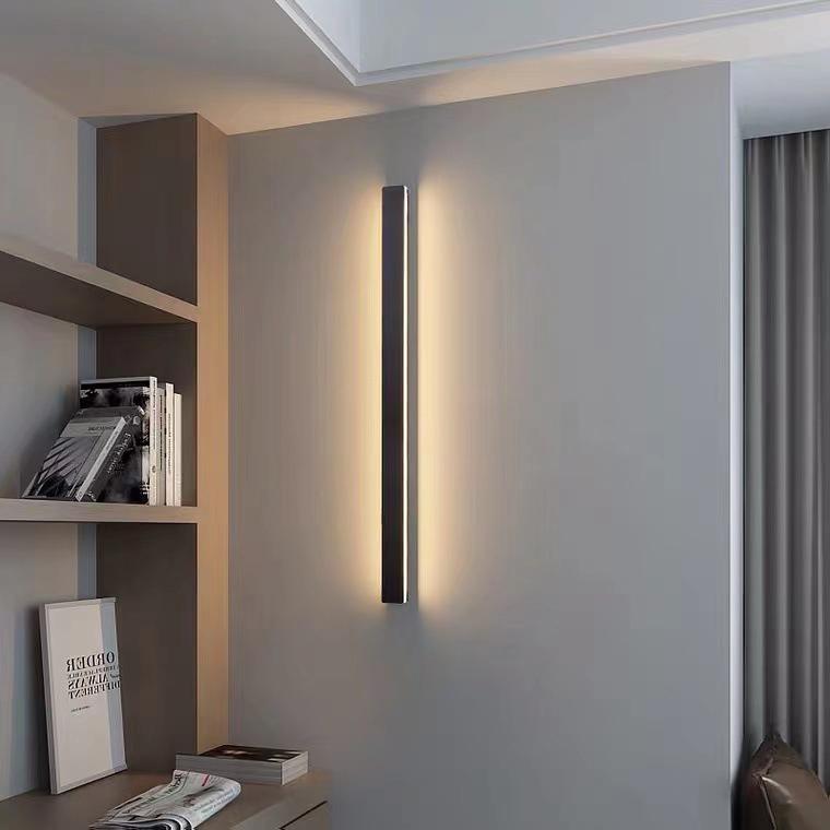 Waterproof Long Linear LED Wall Lamp Outdoor Wall Lights Black Porch Lights - Lamp Outdoor