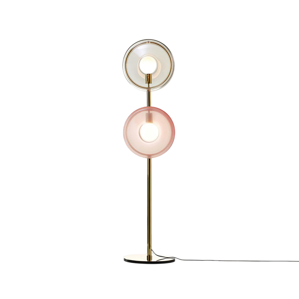 Hailie Contemporary Glass Floor Lamp