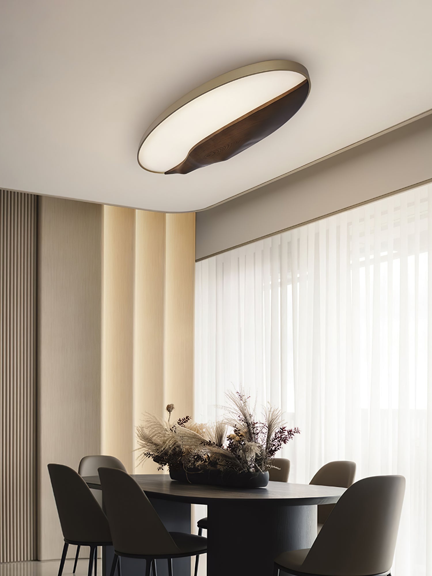 Vishaarae Scandi Wooden Ceiling Light - Lamp Outdoor