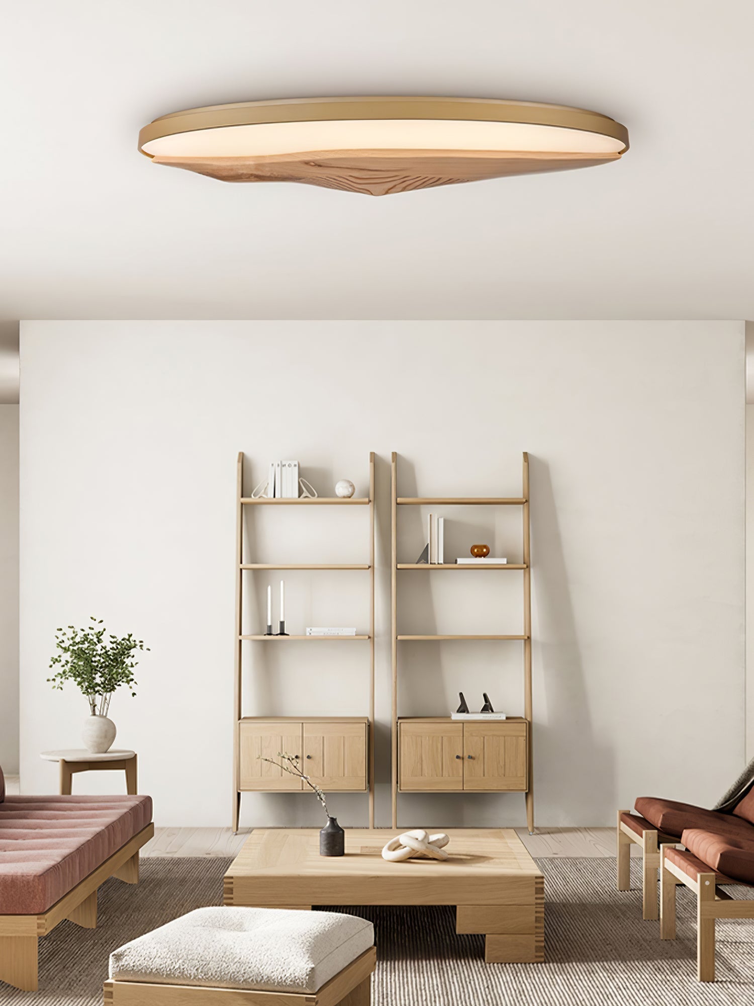 Vishaarae Scandi Wooden Ceiling Light - Lamp Outdoor
