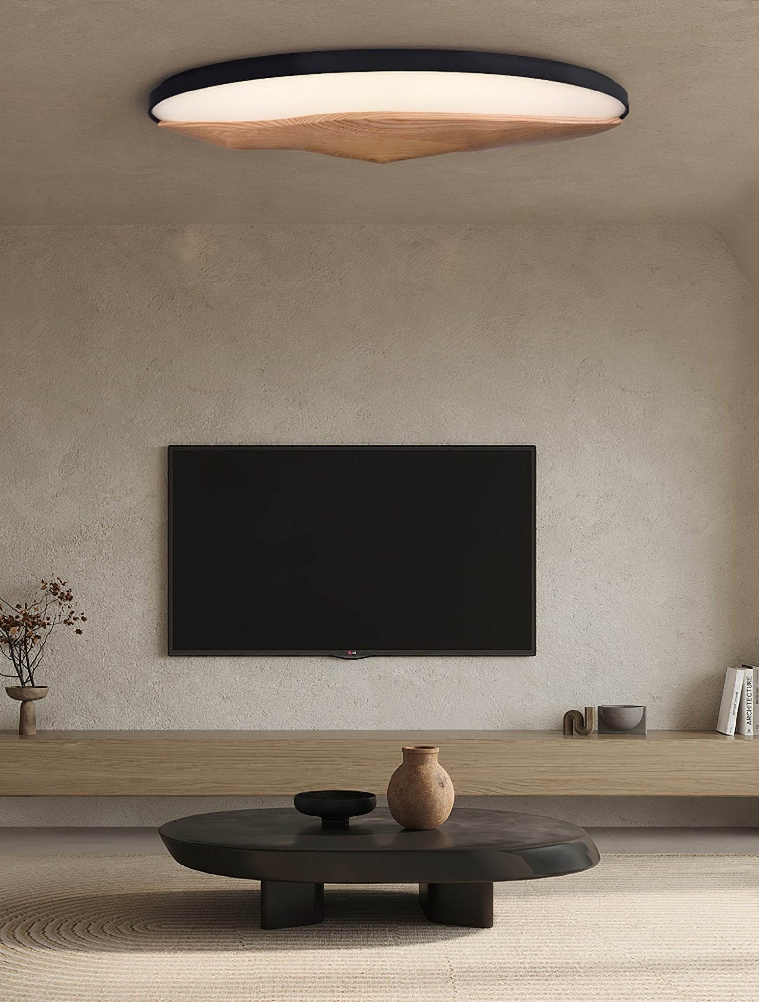 Vishaarae Scandi Wooden Ceiling Light - Lamp Outdoor
