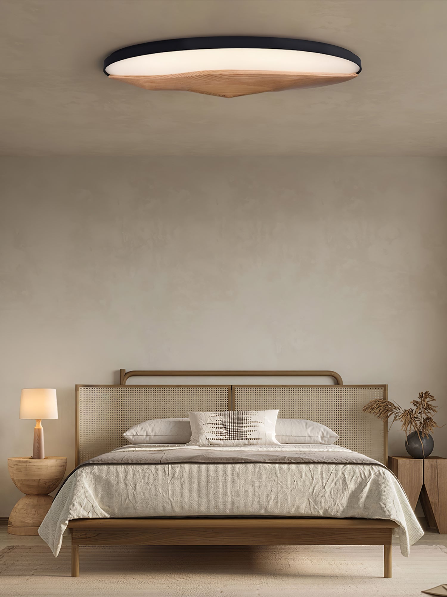 Vishaarae Scandi Wooden Ceiling Light - Lamp Outdoor