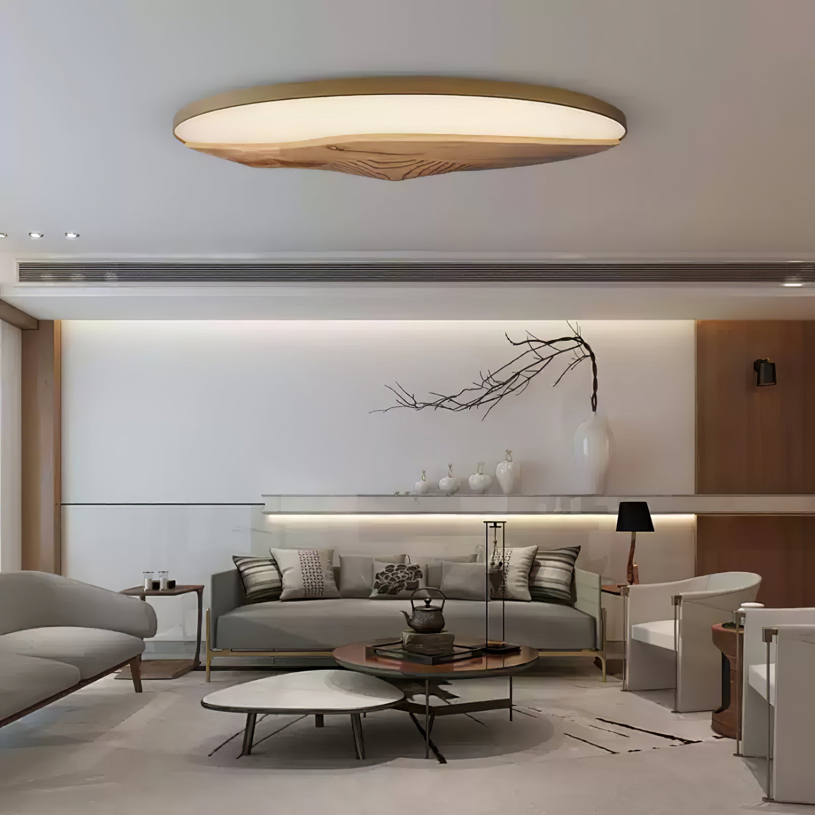 Vishaarae Scandi Wooden Ceiling Light - Lamp Outdoor