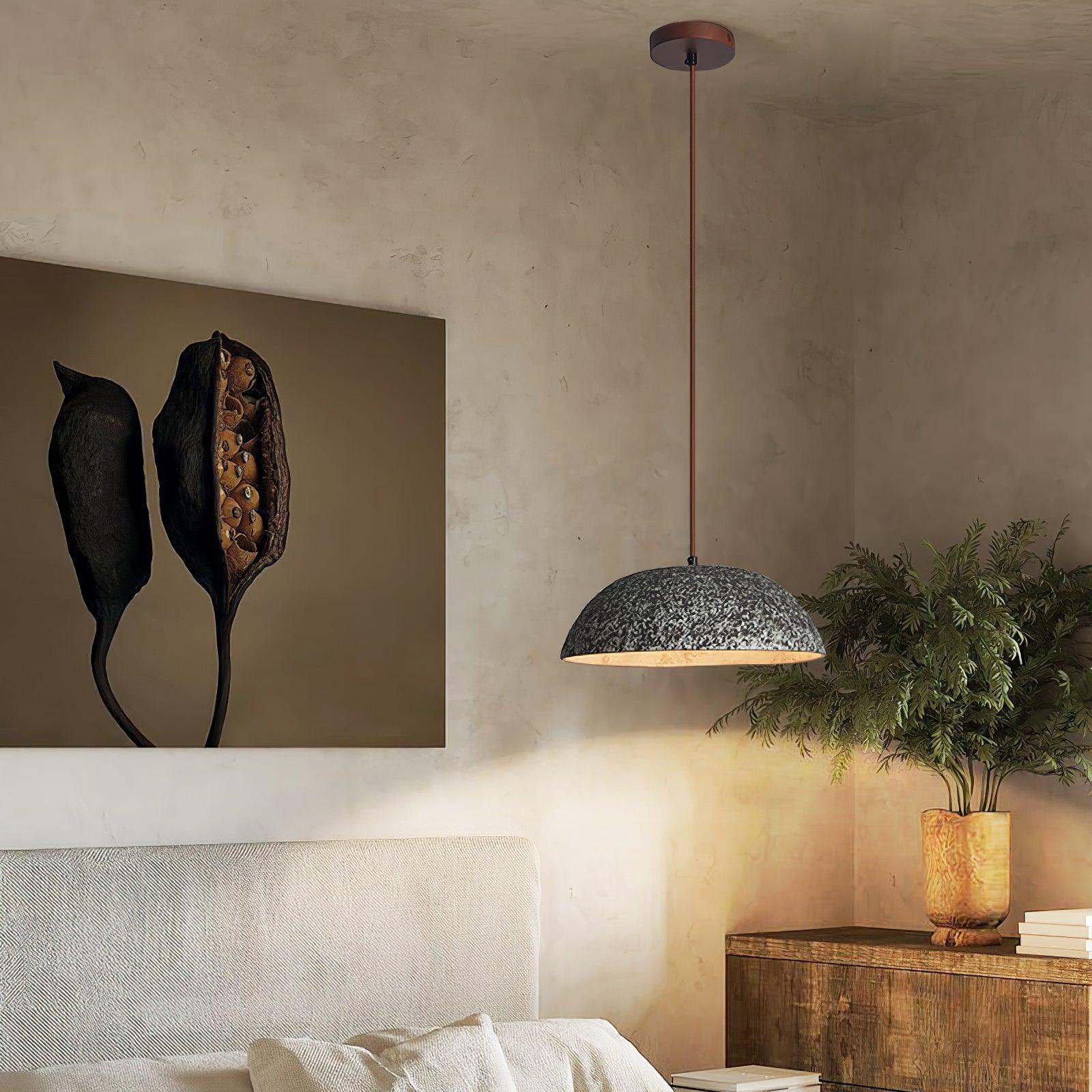 Half Dome Vintage Ceramic Pendant Lamp - Lamp Outdoor