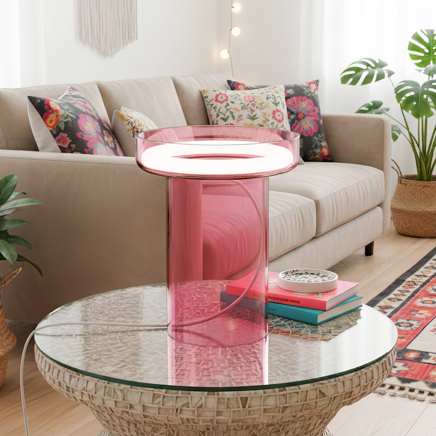 Halo Modern Glass Table Lamp