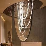 PearlCascade Glass Bead Chandelier - Lamp Outdoor