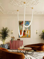 PearlCascade Glass Bead Chandelier - Lamp Outdoor