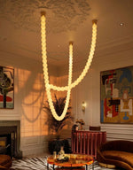 PearlCascade Glass Bead Chandelier - Lamp Outdoor