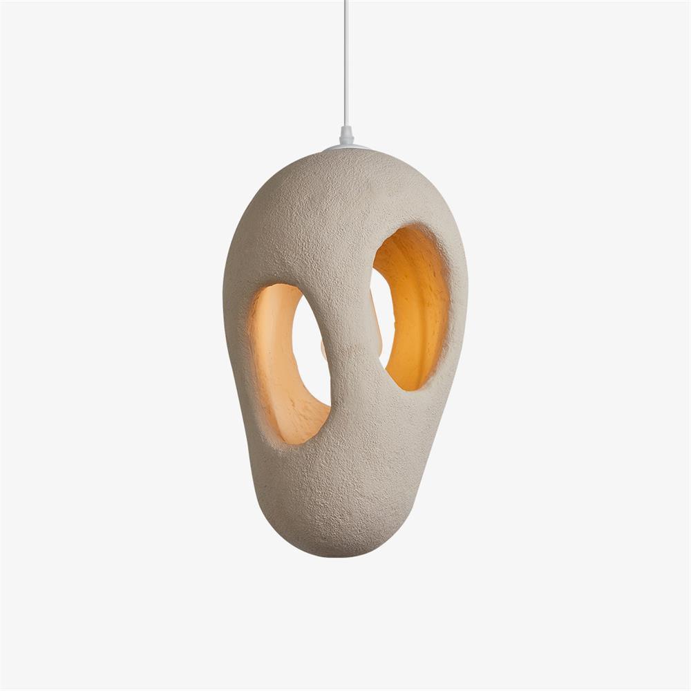 Hand-Built White Pendant Lamp - Lamp Outdoor