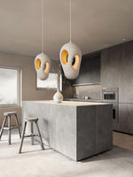 Hand-Built White Pendant Lamp - Lamp Outdoor