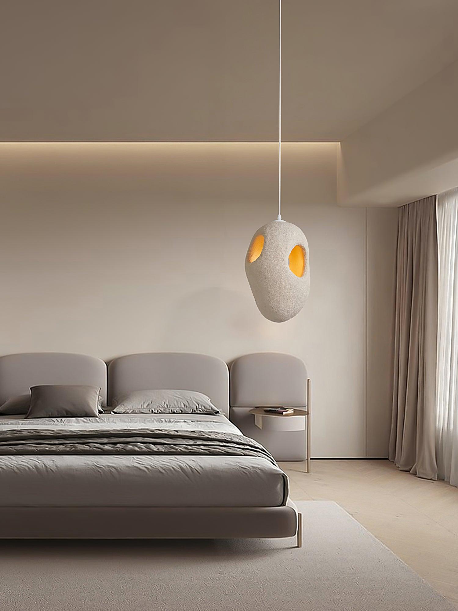 Hand-Built White Pendant Lamp - Lamp Outdoor