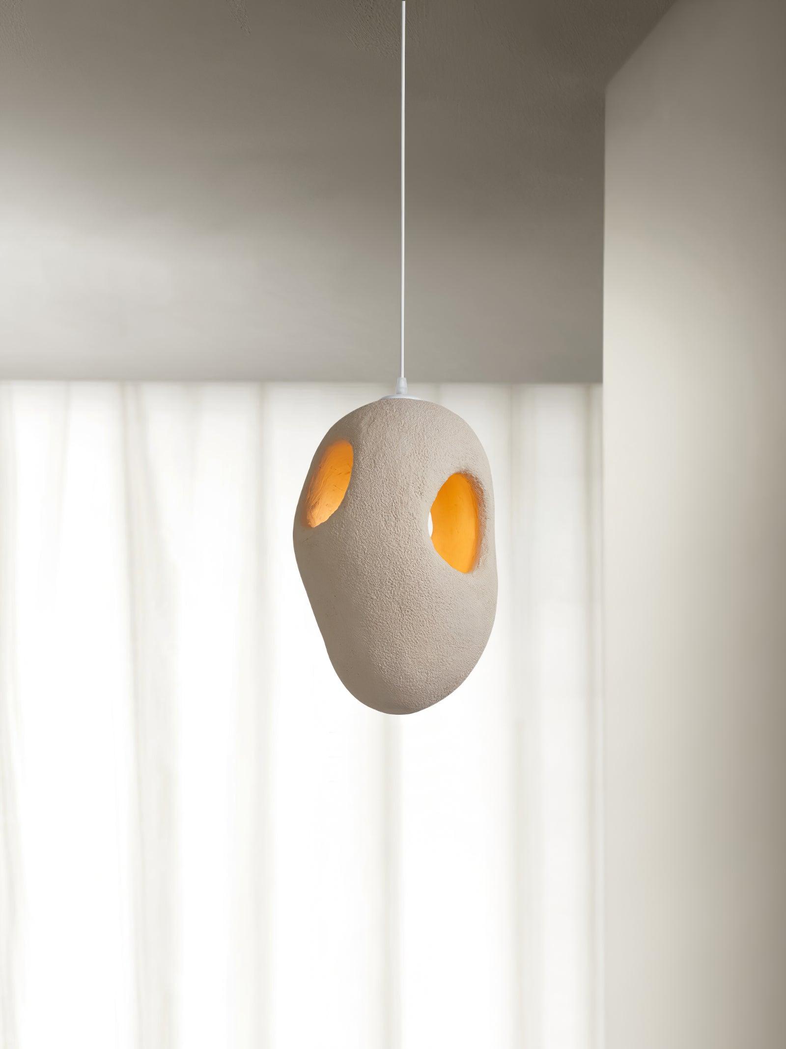 Hand-Built White Pendant Lamp - Lamp Outdoor