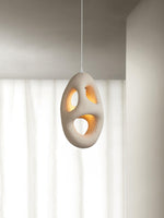 Hand-Built White Pendant Lamp - Lamp Outdoor