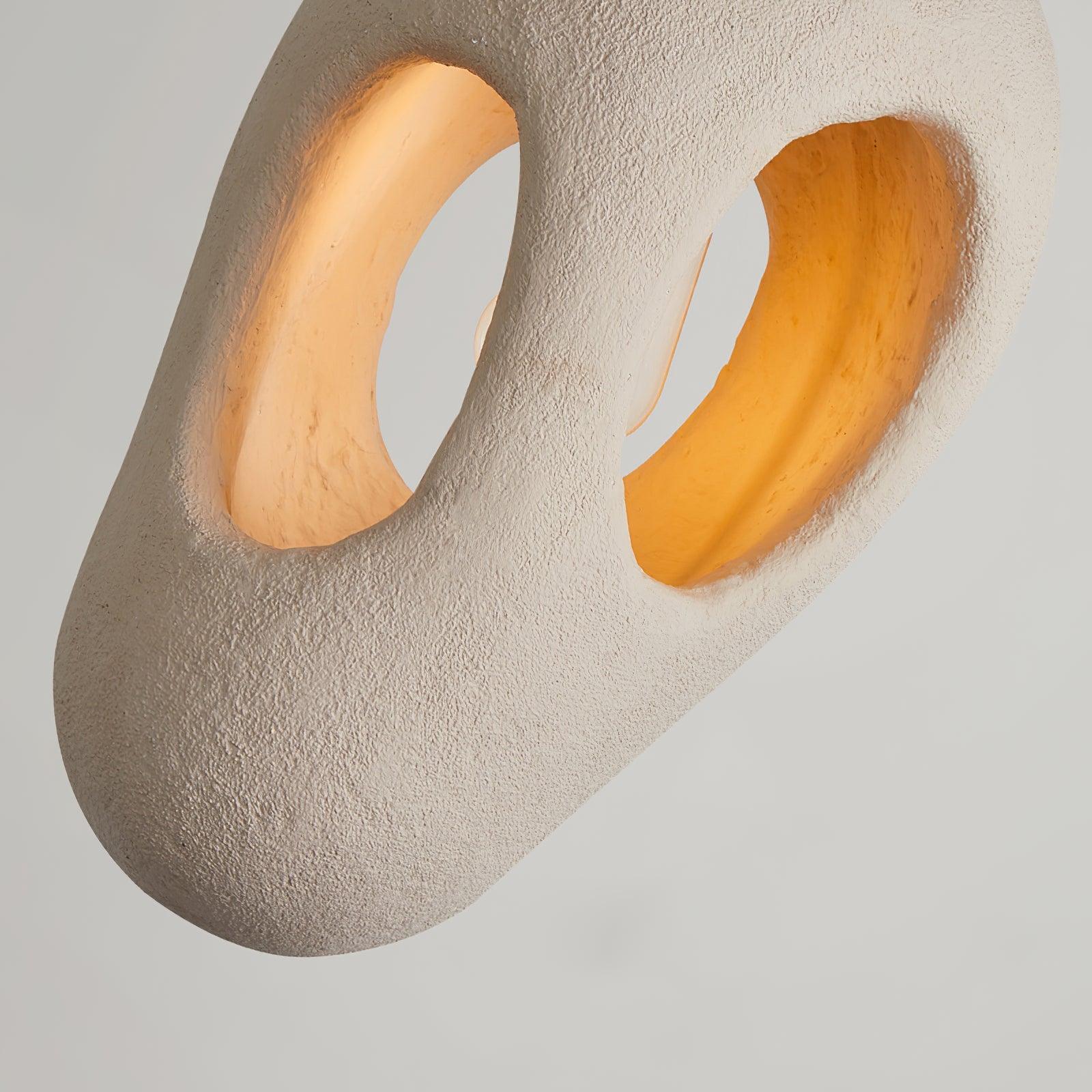Hand-Built White Pendant Lamp - Lamp Outdoor