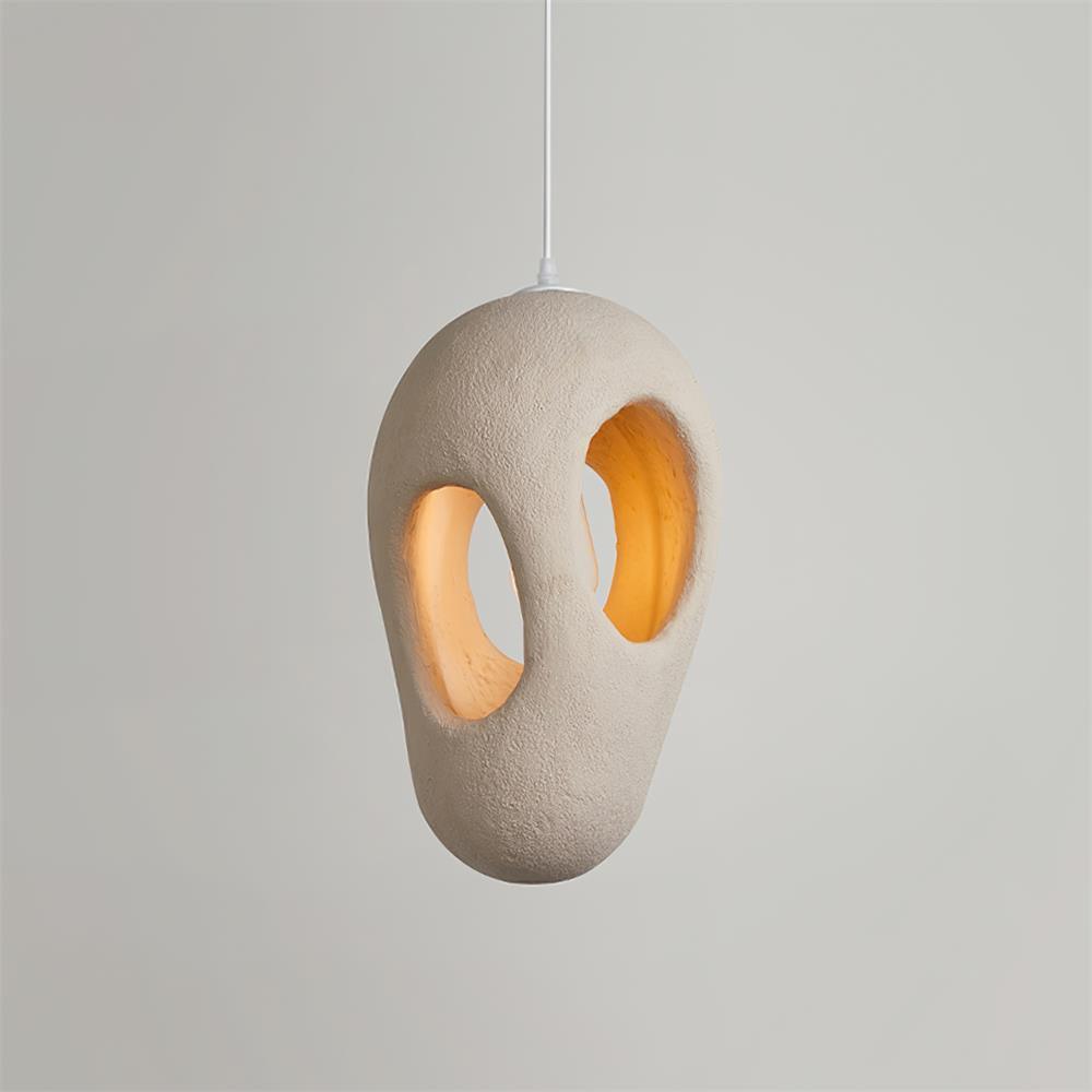 Hand-Built White Pendant Lamp - Lamp Outdoor