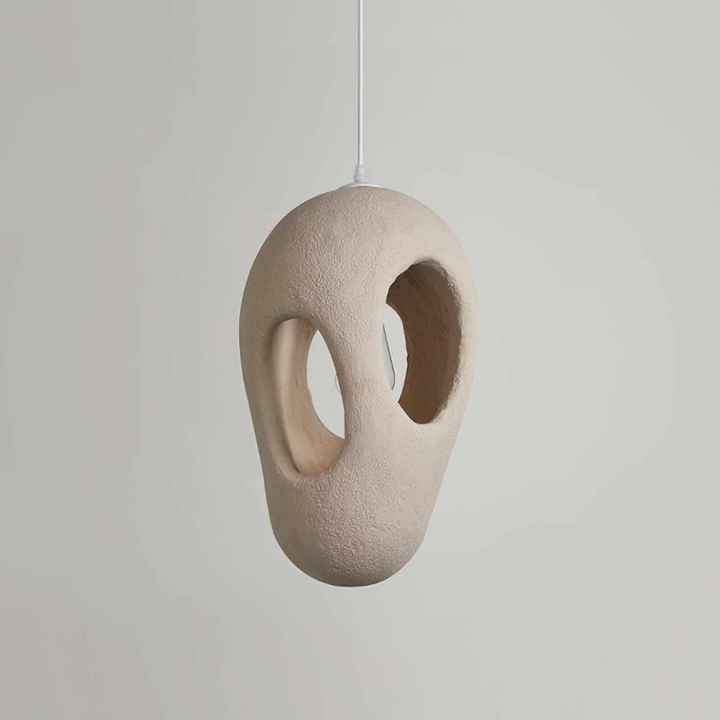 Hand-Built White Pendant Lamp - Lamp Outdoor