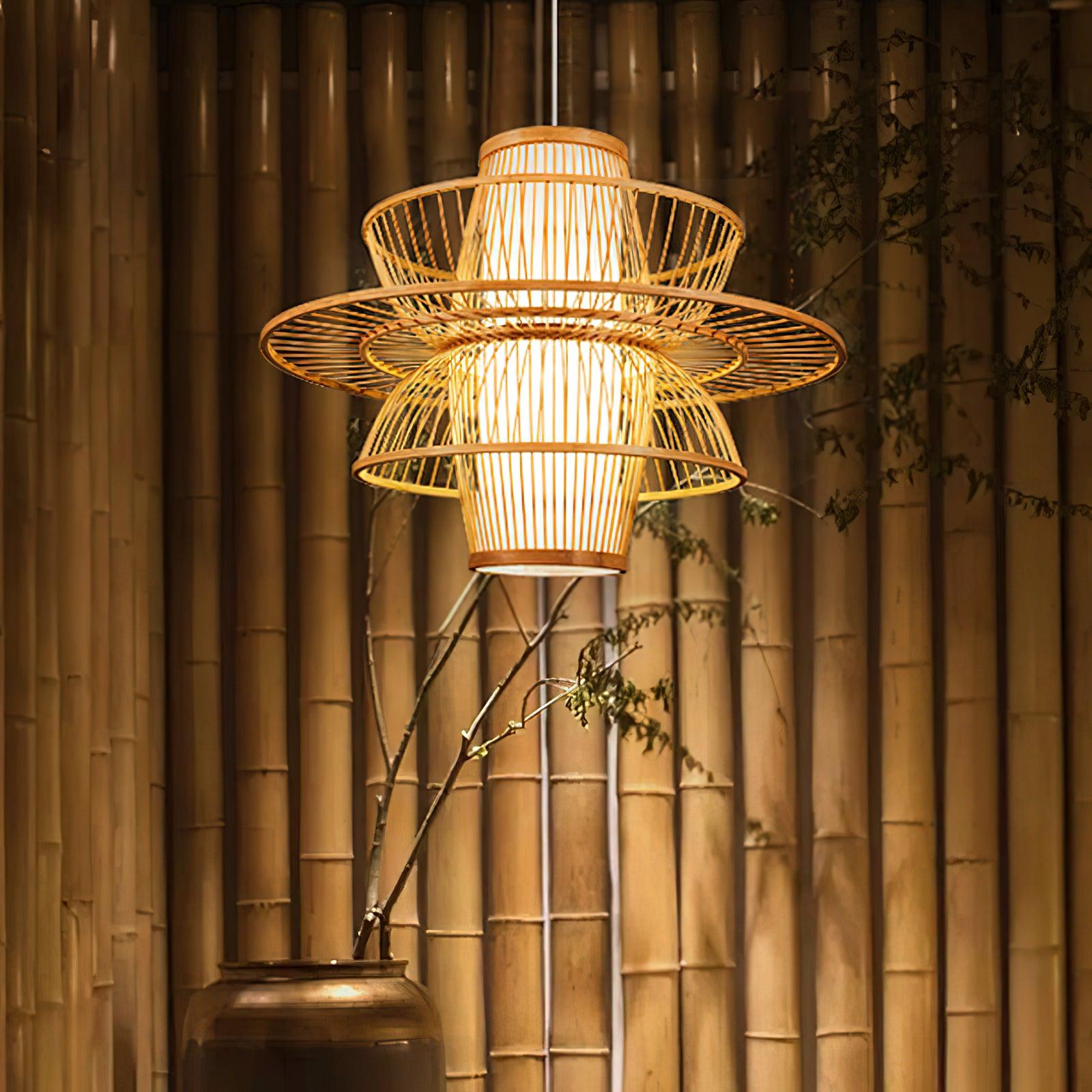 Handmade Sigyn Bamboo Pendant Lamp - Lamp Outdoor