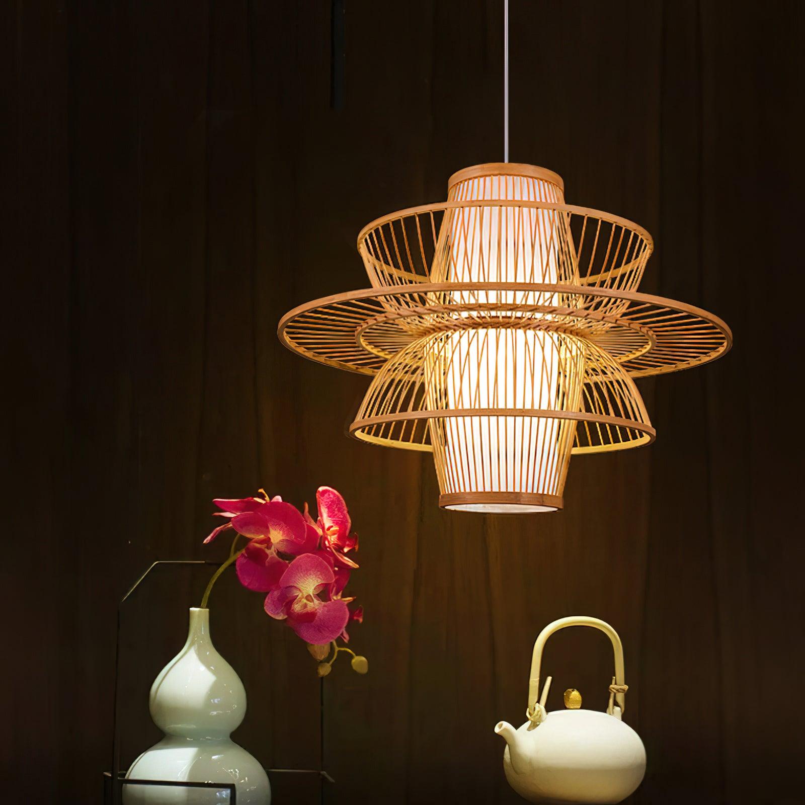 Handmade Sigyn Bamboo Pendant Lamp - Lamp Outdoor