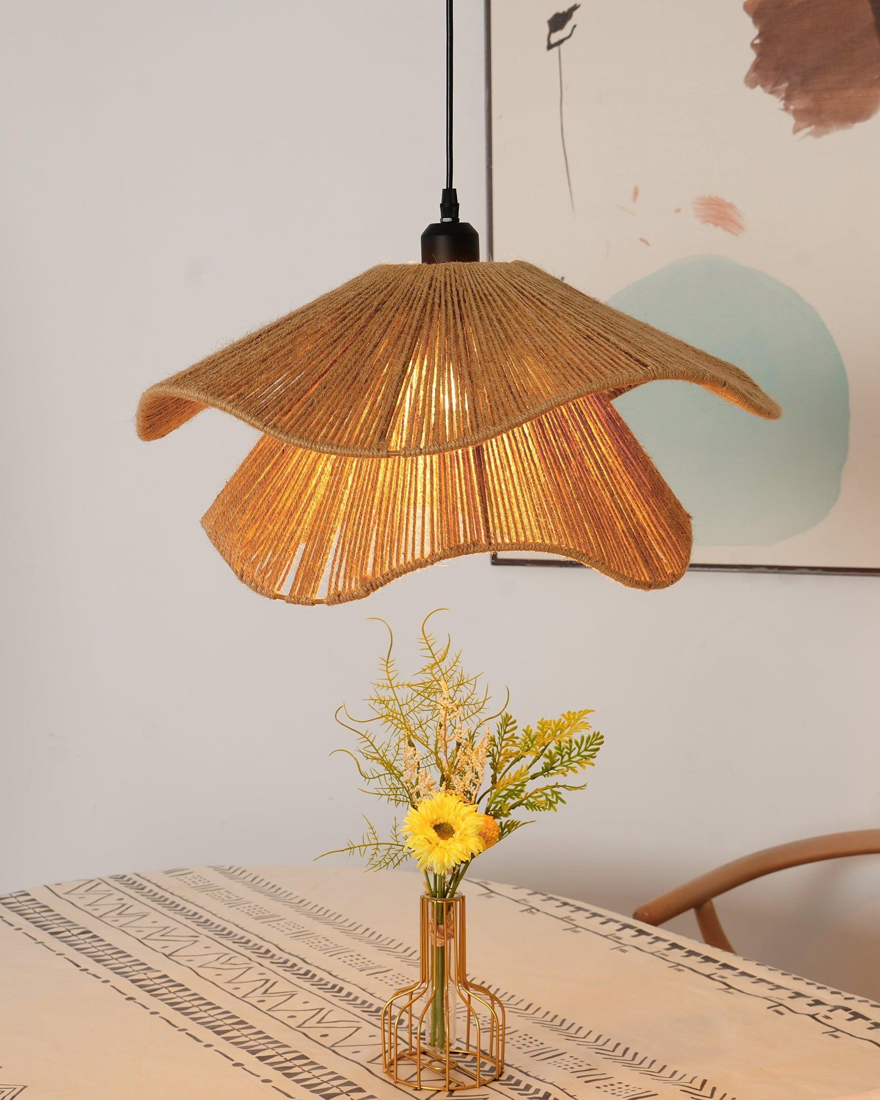Handmade Straw Hat Pendant Lamp - Lamp Outdoor