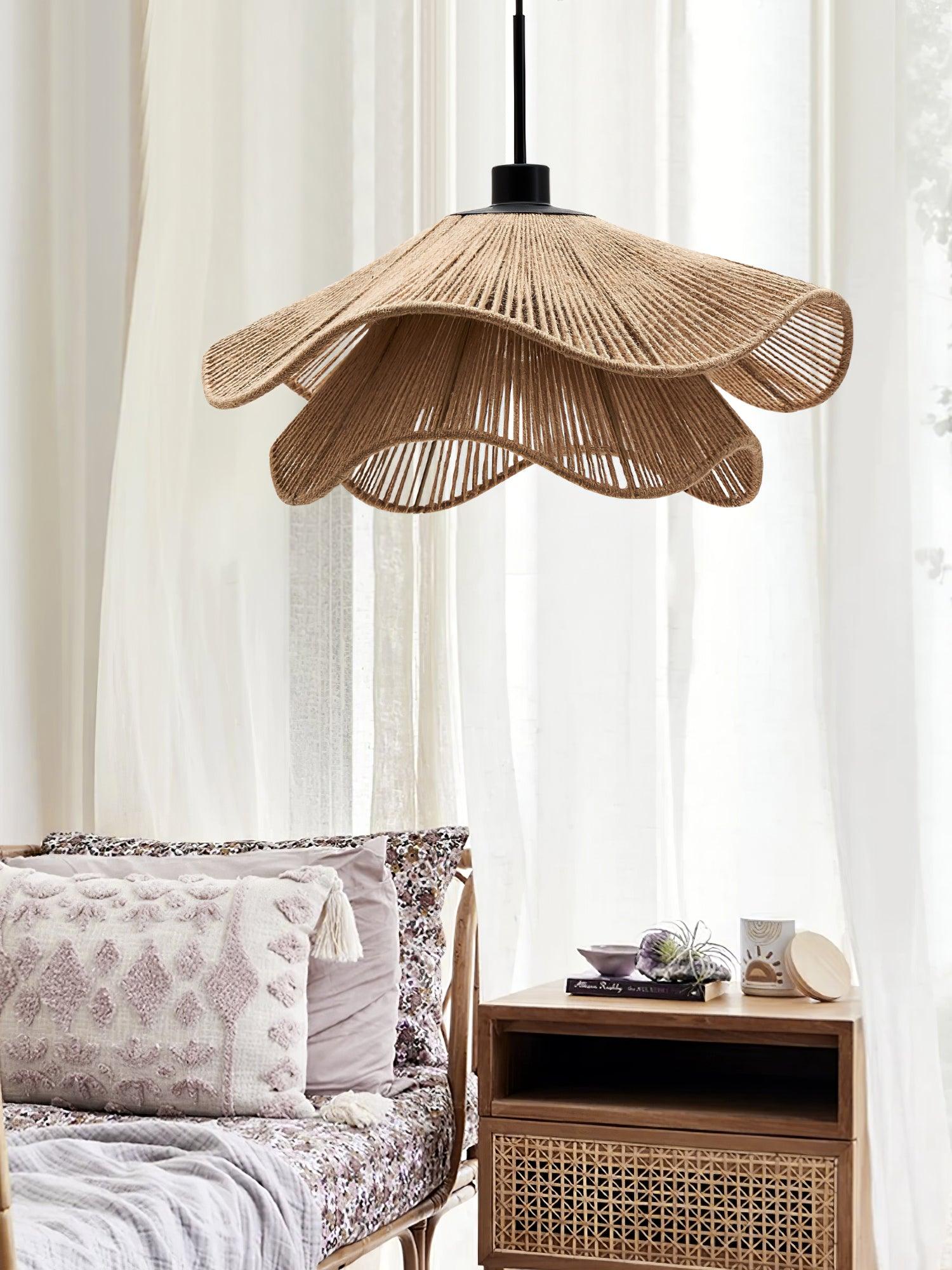 Handmade Straw Hat Pendant Lamp - Lamp Outdoor