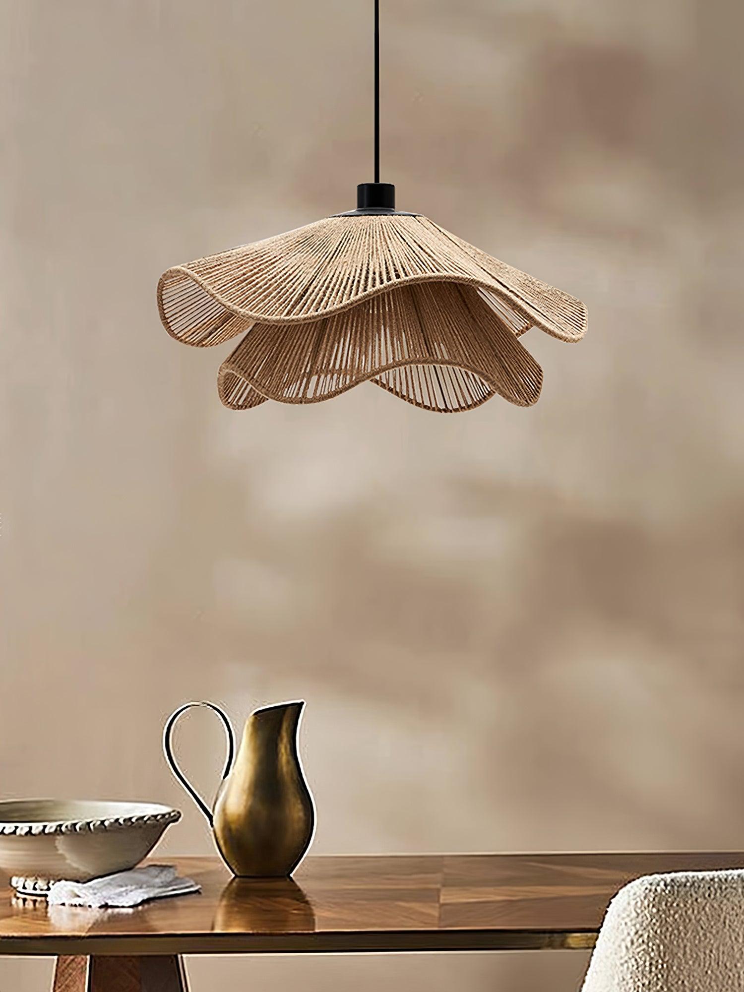 Handmade Straw Hat Pendant Lamp - Lamp Outdoor
