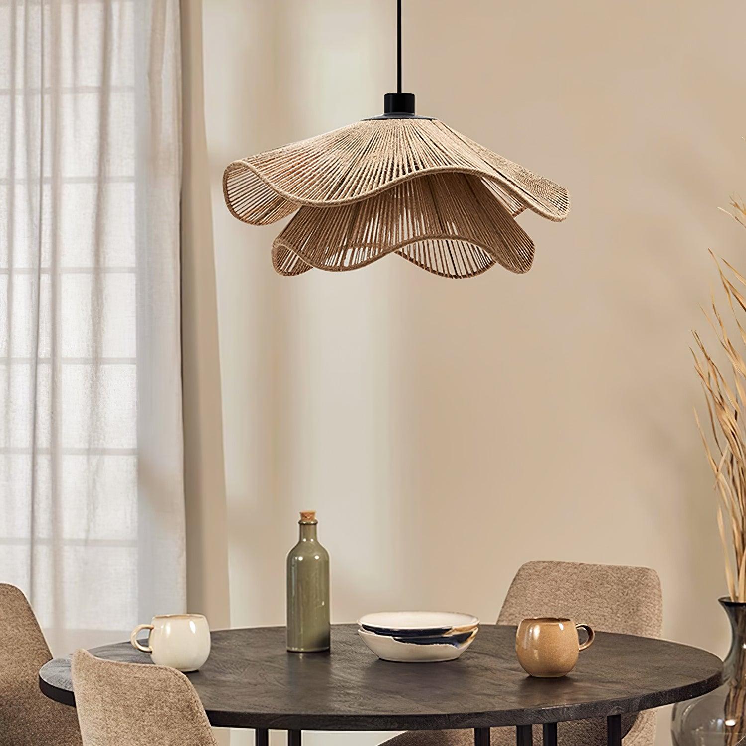 Handmade Straw Hat Pendant Lamp - Lamp Outdoor