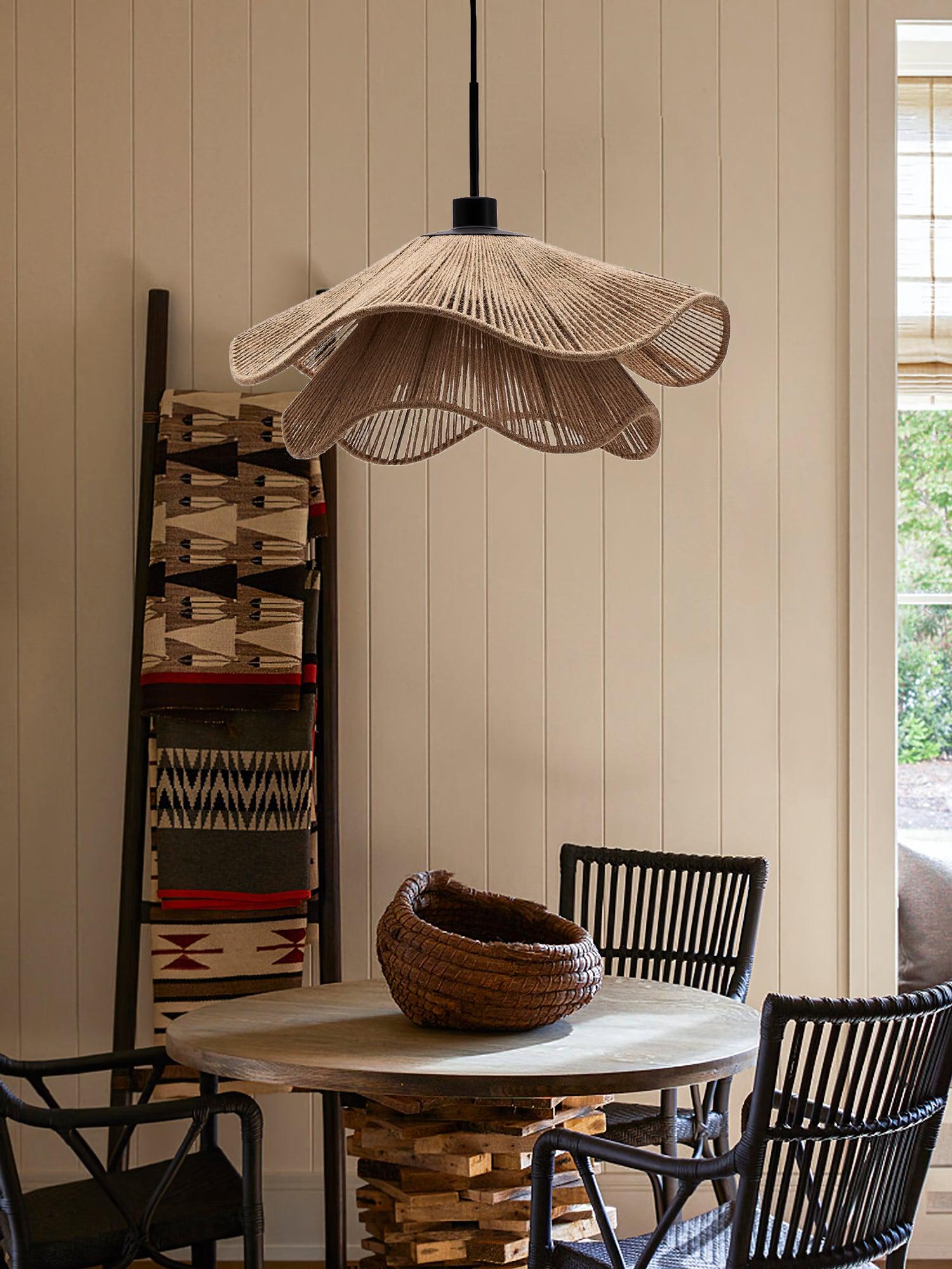 Handmade Straw Hat Pendant Lamp - Lamp Outdoor