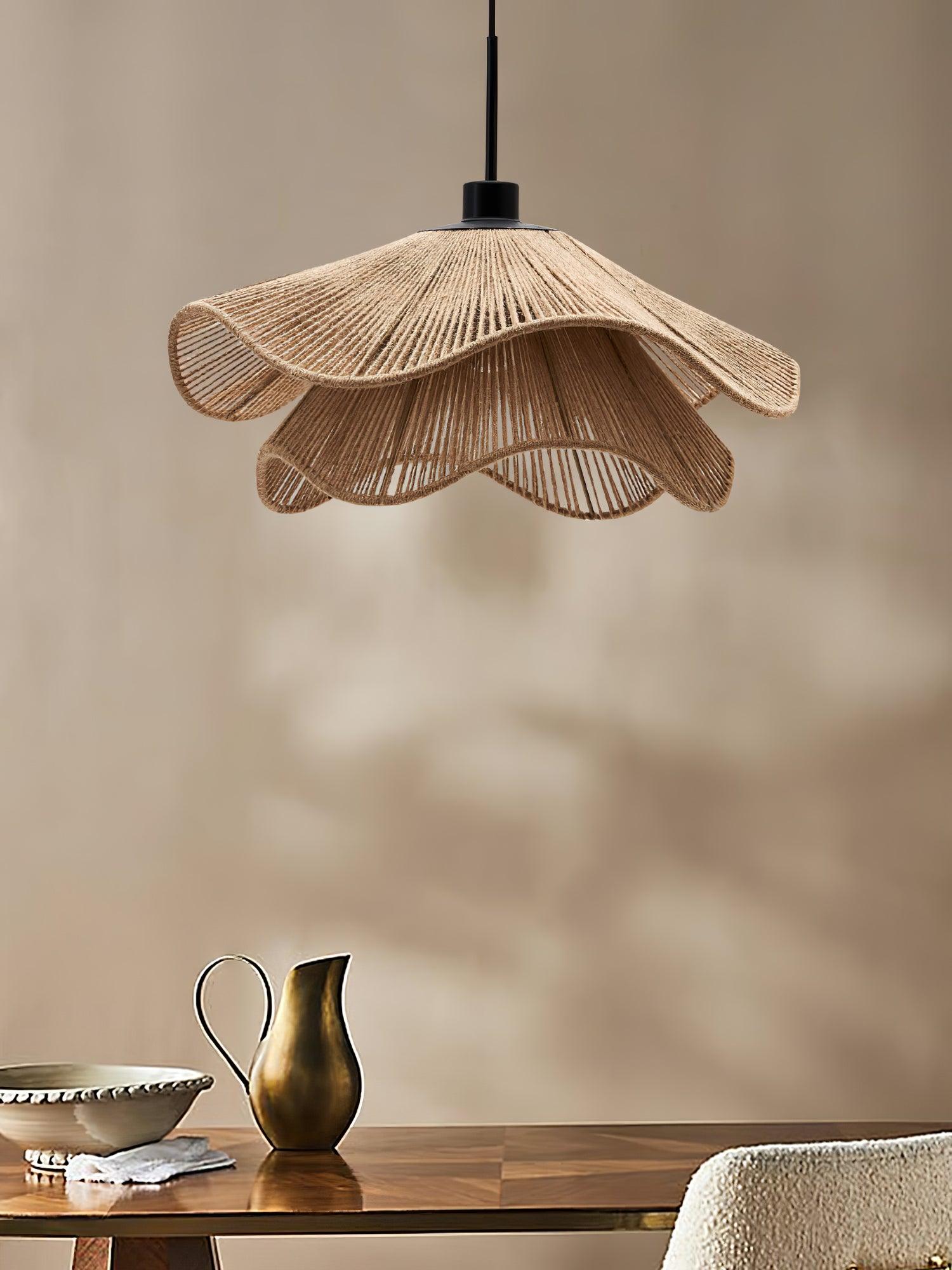 Handmade Straw Hat Pendant Lamp - Lamp Outdoor