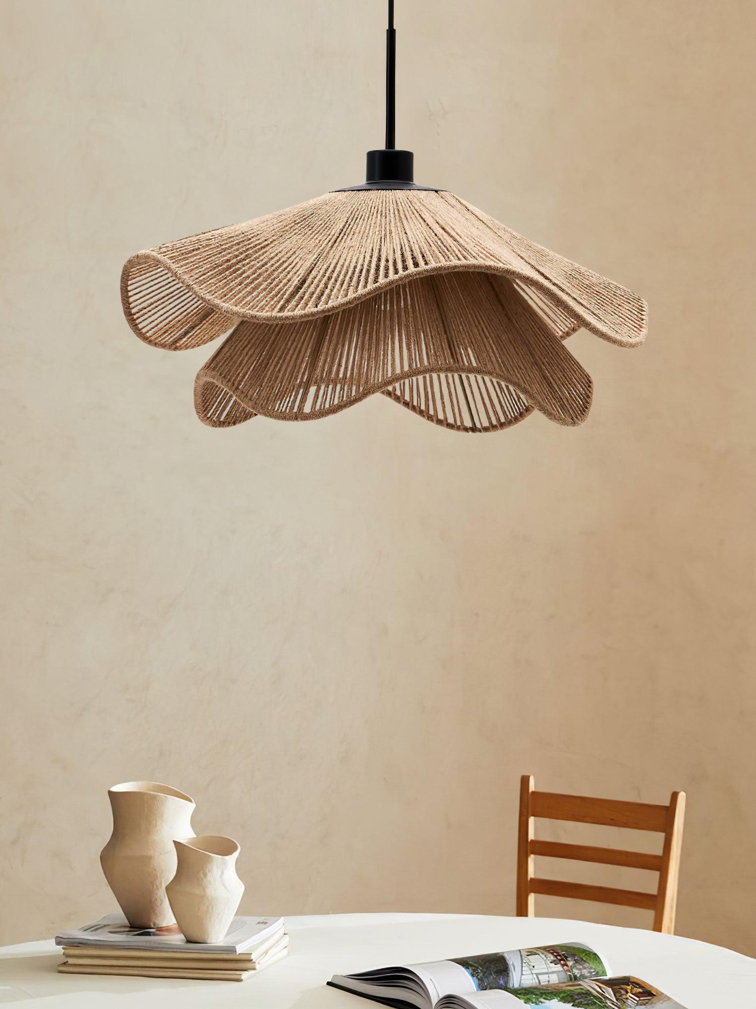 Handmade Straw Hat Pendant Lamp - Lamp Outdoor