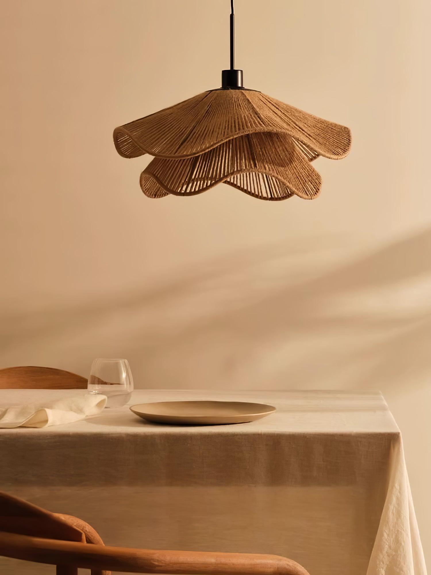 Handmade Straw Hat Pendant Lamp - Lamp Outdoor