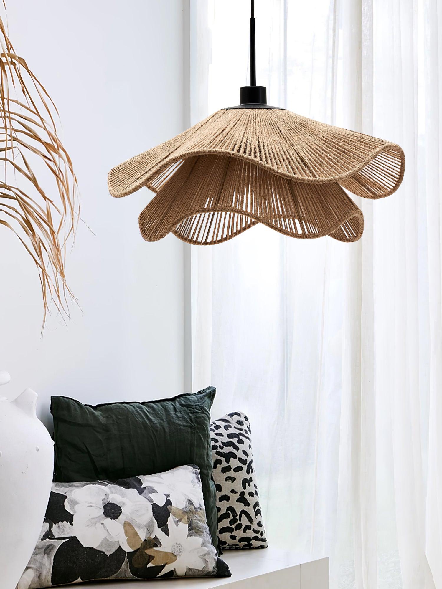 Handmade Straw Hat Pendant Lamp - Lamp Outdoor