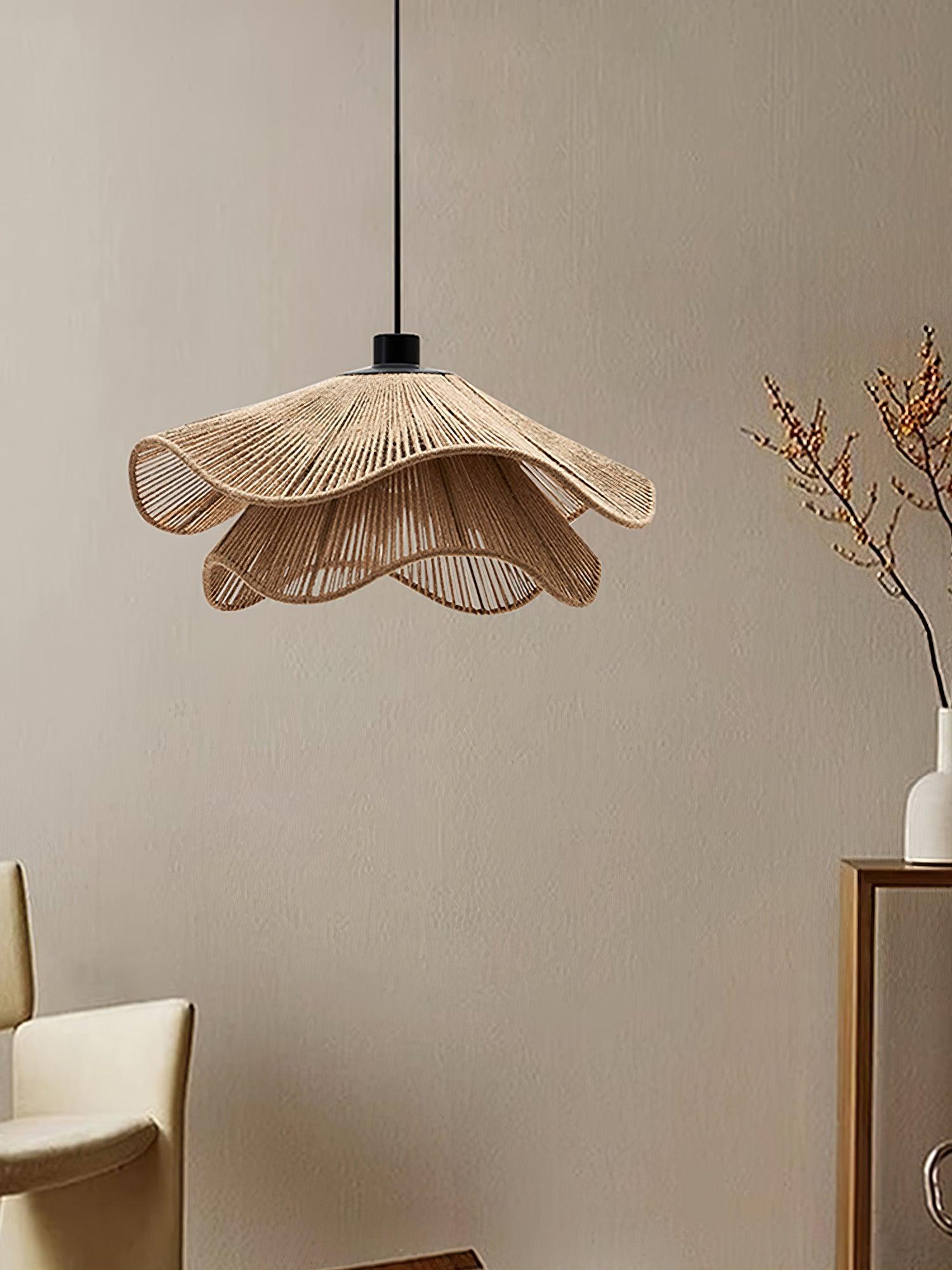 Handmade Straw Hat Pendant Lamp - Lamp Outdoor