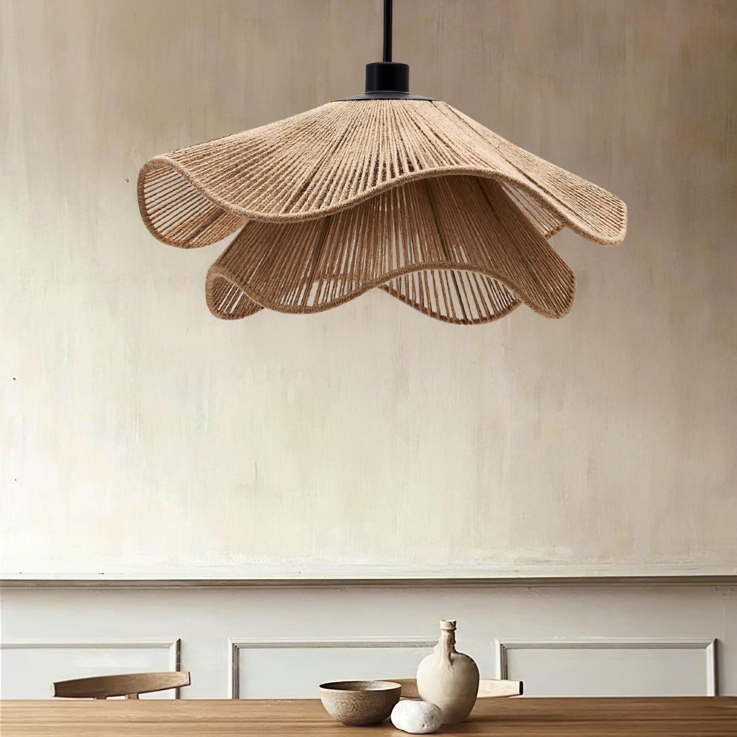 Handmade Straw Hat Pendant Lamp - Lamp Outdoor