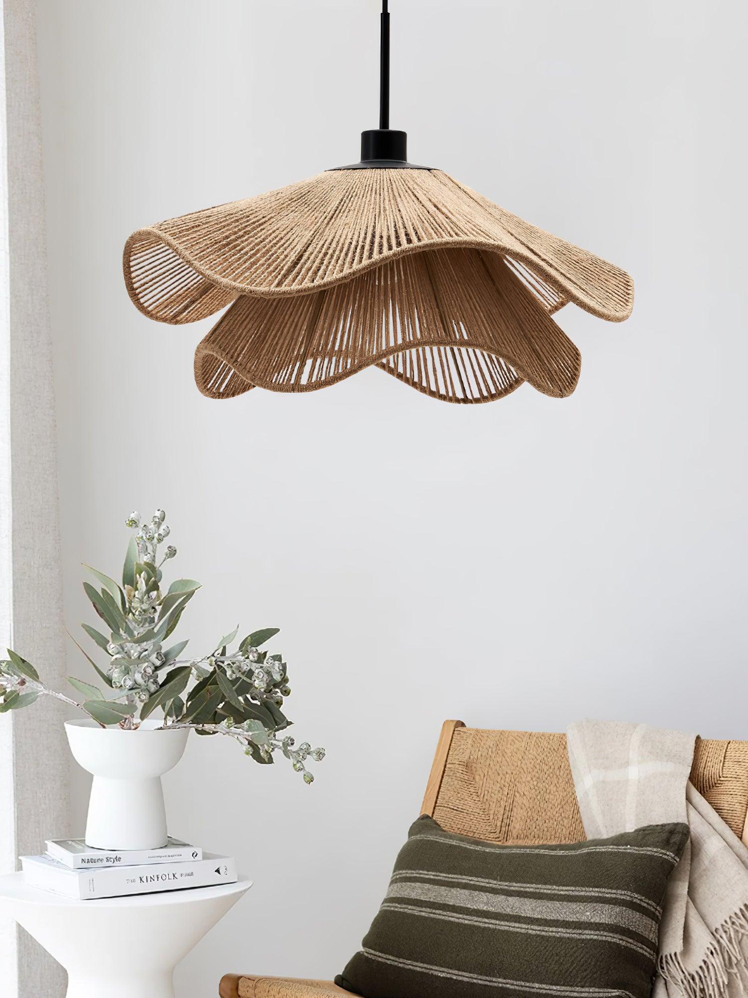 Handmade Straw Hat Pendant Lamp - Lamp Outdoor