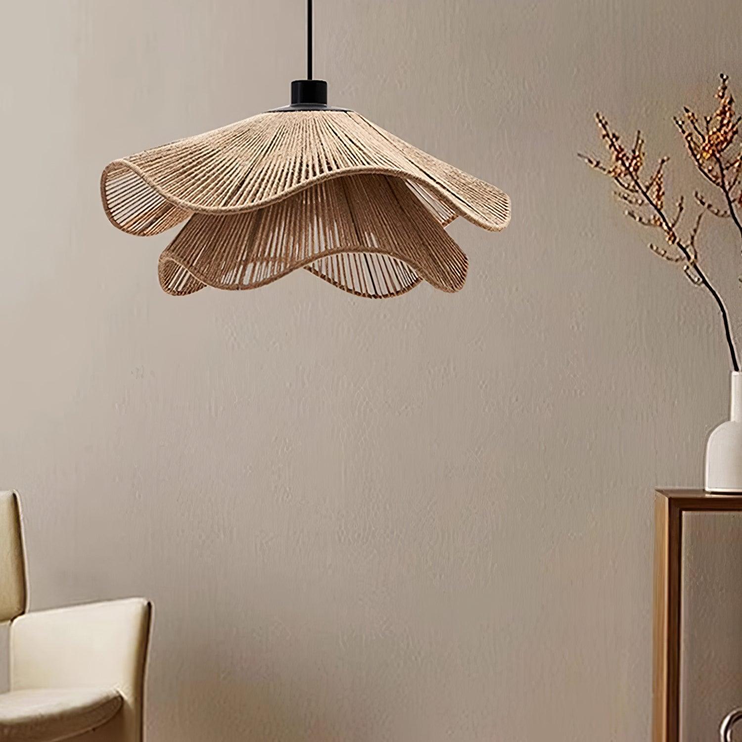 Handmade Straw Hat Pendant Lamp - Lamp Outdoor