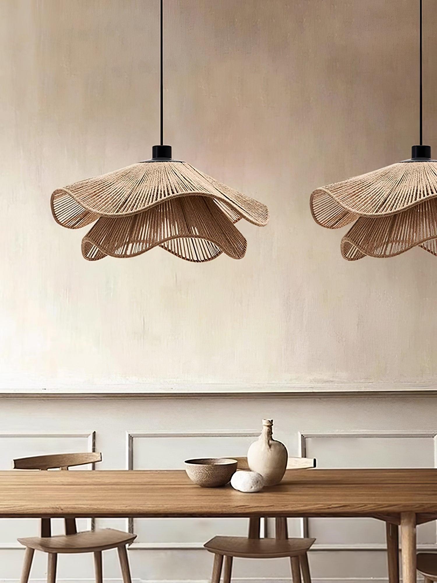Handmade Straw Hat Pendant Lamp - Lamp Outdoor