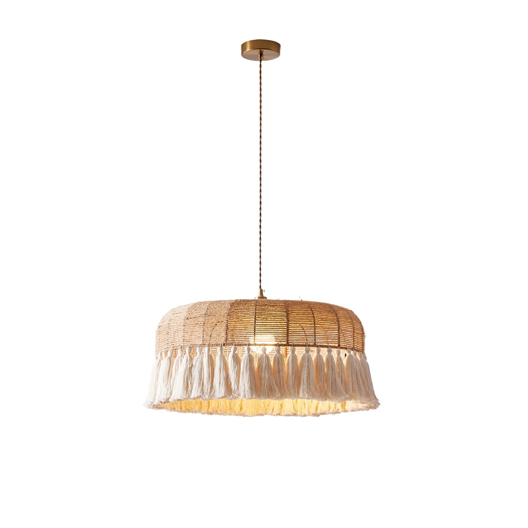 Handwoven Jute Pendant Light - Lamp Outdoor