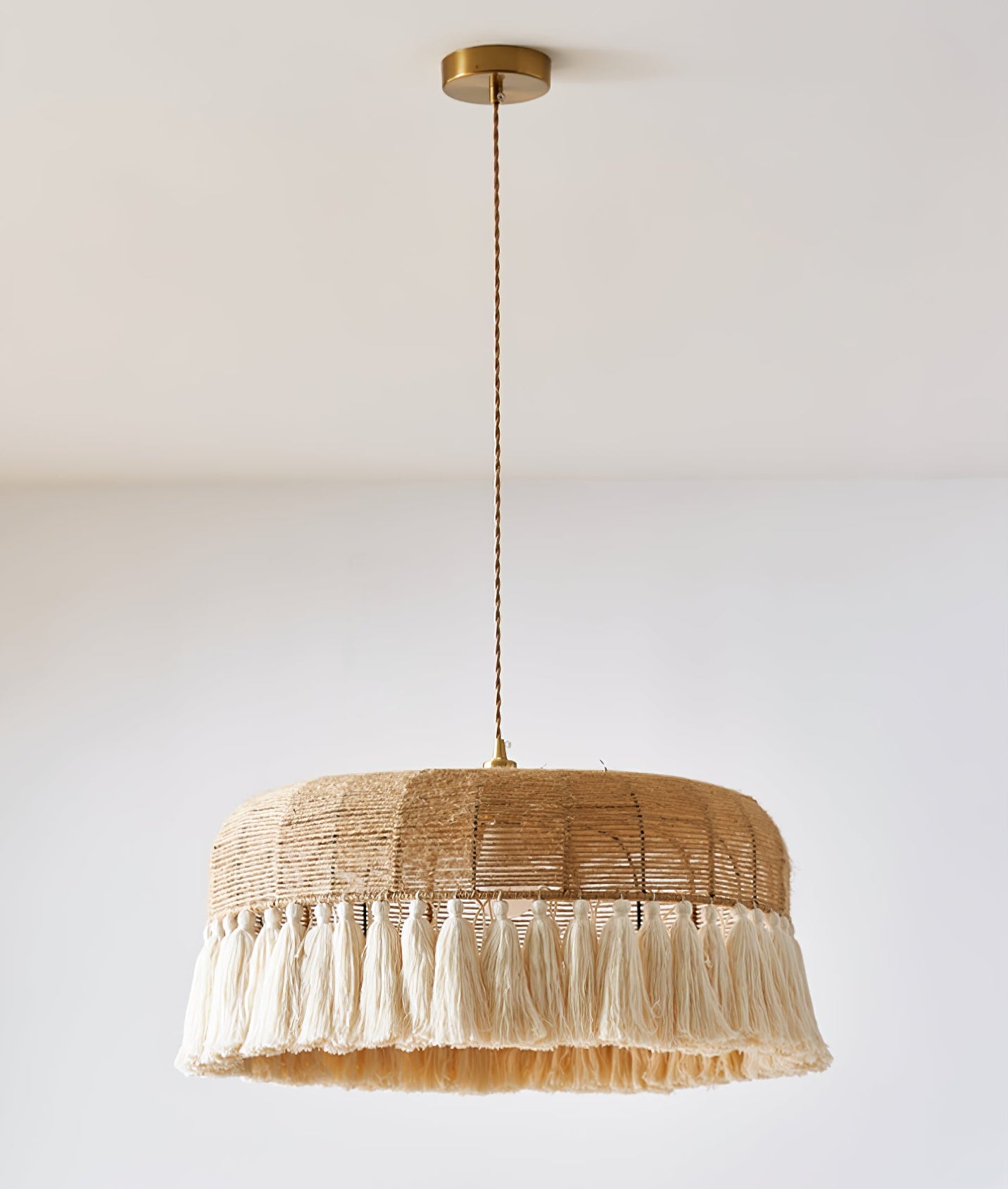 Handwoven Jute Pendant Light - Lamp Outdoor
