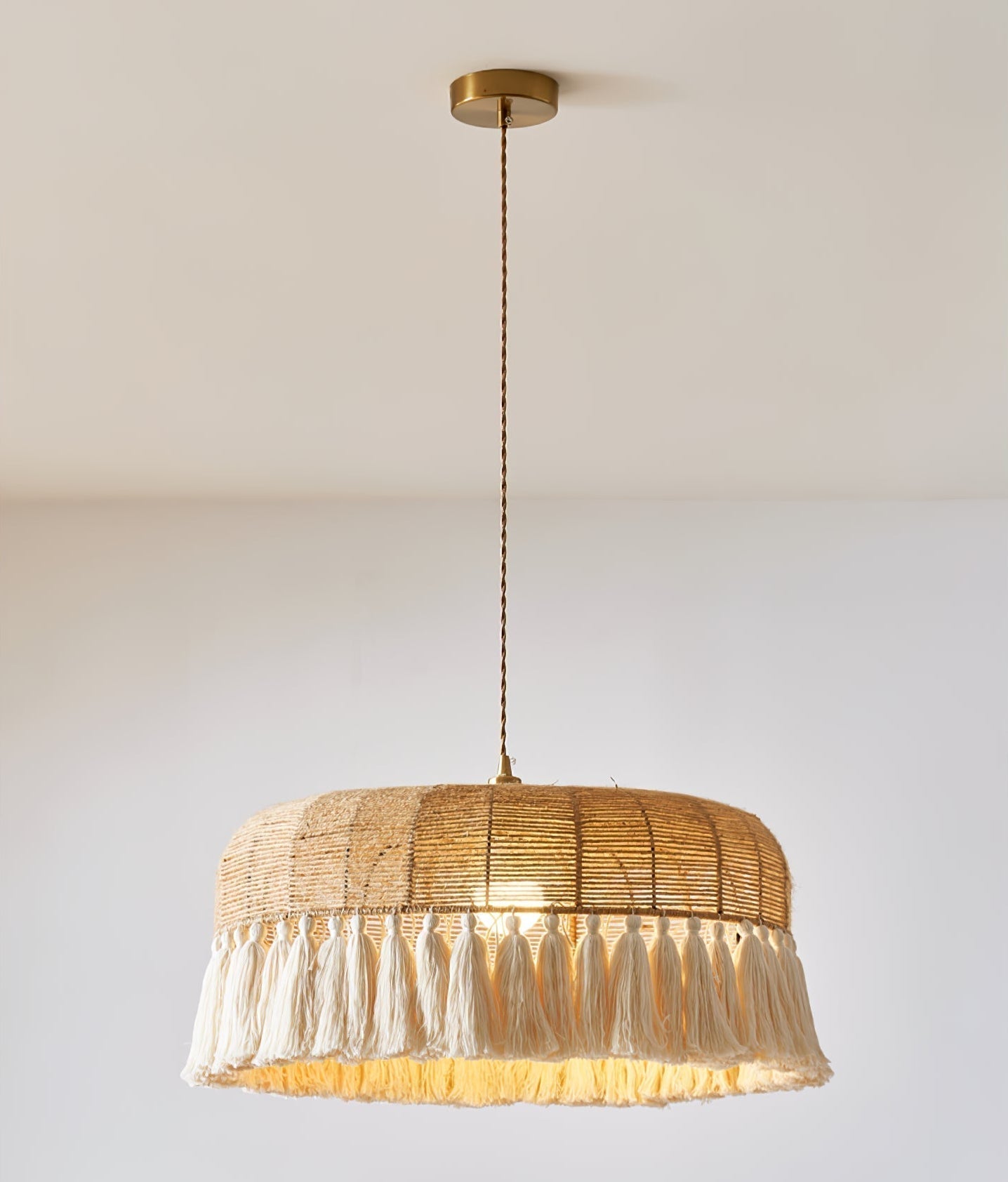Handwoven Jute Pendant Light - Lamp Outdoor