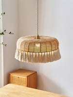 Handwoven Jute Pendant Light - Lamp Outdoor