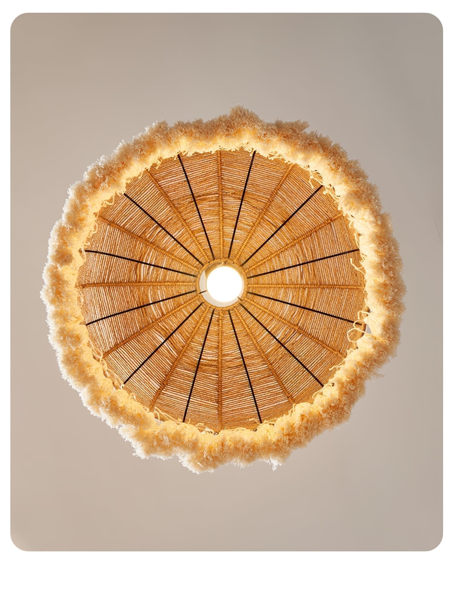 Handwoven Jute Pendant Light - Lamp Outdoor