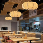 Oblate Silk Pendant Lamp - Lamp Outdoor