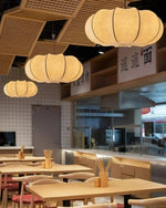 Oblate Silk Pendant Lamp - Lamp Outdoor
