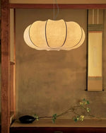 Oblate Silk Pendant Lamp - Lamp Outdoor