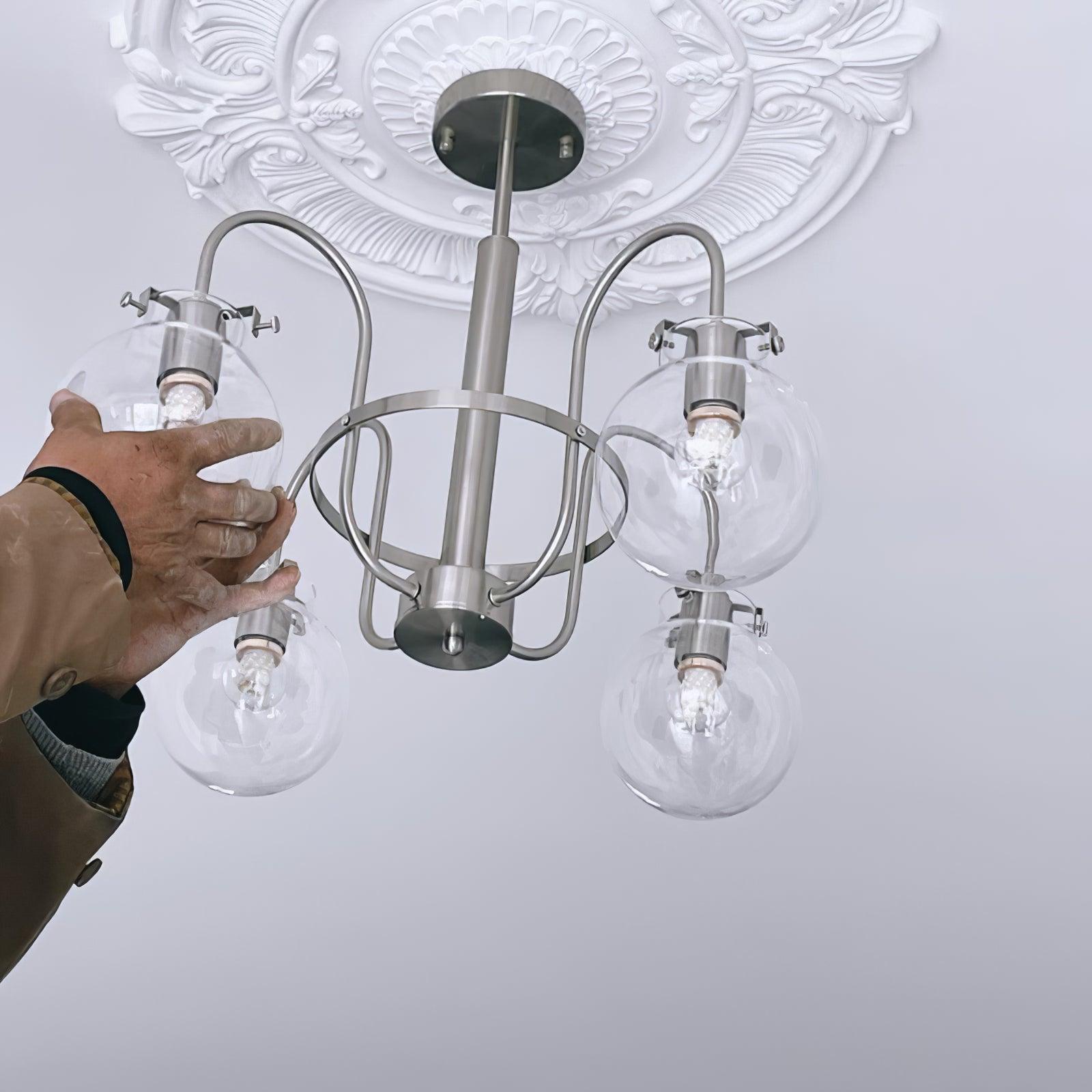 Verinyra Premium Nordic Art Glass Metal Chandelier - Lamp Outdoor